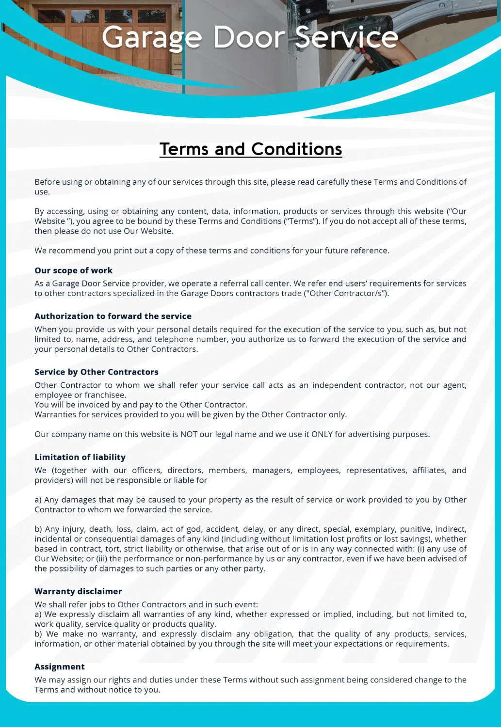 Capitol Garage Door Repair Service Manassas, VA 571-385-0144 - terms-gr-10m